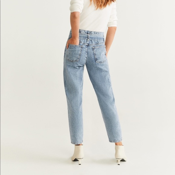 High Waisted Mom Jeans Mango Medium - Picture 2 of 8